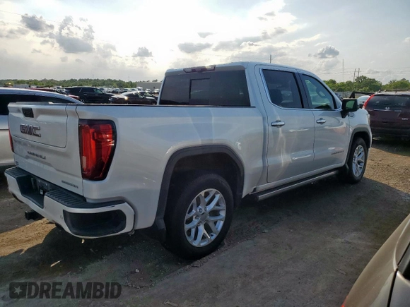 2020 GMC Sierra 1500 Denali with VIN 1GTU9FEL1LZ109497, listed as a Copart auction lot 57228625 with 54,267 mi miles and Salvage title. Bid and sale history available at DreamBid. Image 3.