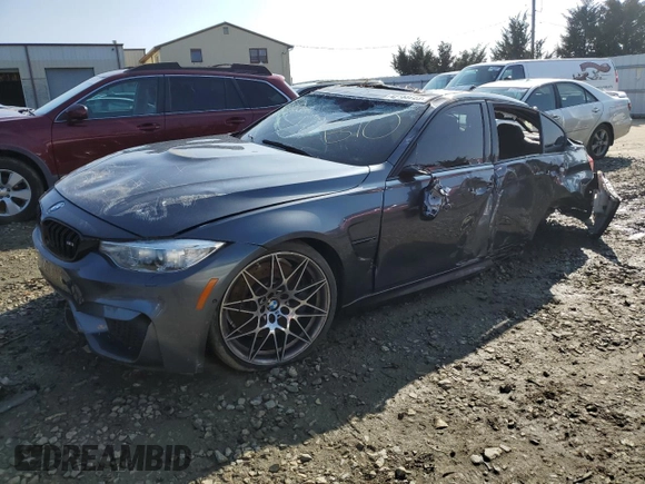 2017 BMW M3 with VIN WBS8M9C5XH5G84438, listed as a Copart auction lot 42153723 with 0 mi miles. Bid and sale history available at carsss.com. Image 1.
