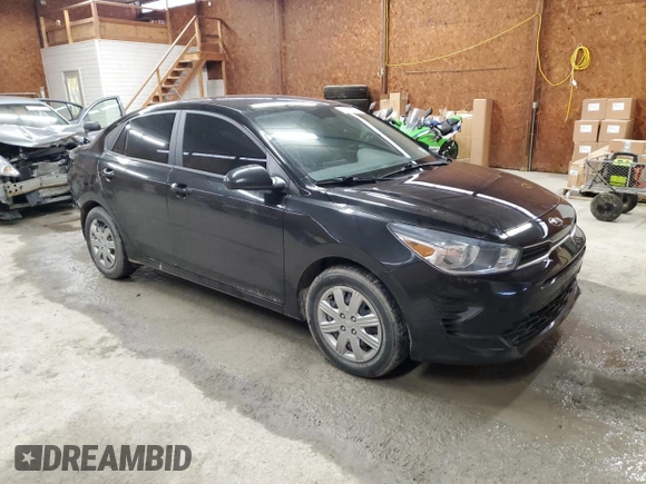 2021 Kia Rio LX with VIN 3KPA24AD3ME383002, listed as a Copart auction lot 51112755 with 55,622 mi miles and Salvage Title. Bid and sale history available at carsss.com. Image 4.