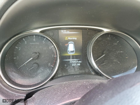 2016 Nissan Rogue SV with VIN KNMAT2MT6GP677499, listed as a Copart auction lot 48758095 with 175927 miles and Salvage Title. Bid and sale history available at carsss.com. Image 9.