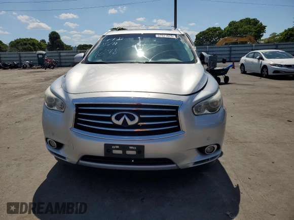 2014 Infiniti QX60 with VIN 5N1AL0MM5EC552698, listed as a Copart auction lot 57071675 with 123,610 mi miles and Salvage title. Bid and sale history available at DreamBid. Image 5.