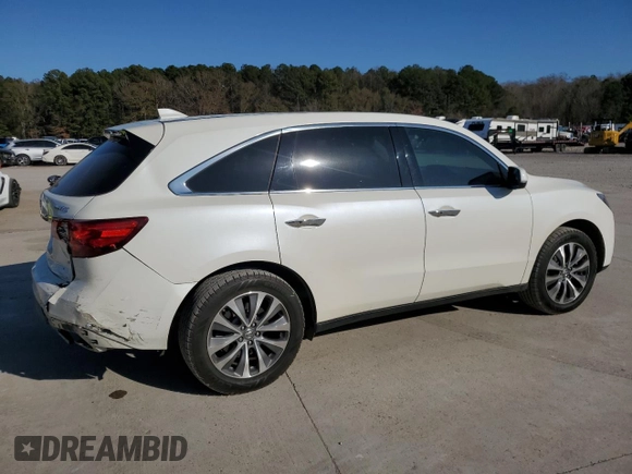 2016 Acura MDX Technology z VIN 5FRYD3H65GB019042, wystawiony jako Copart lot #86080794 z przebiegiem 111 219 mil mil oraz Szkoda całkowita • Salvage title. Historia ofert i sprzedaży dostępna na DreamBid. Obrazek 3.