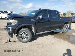 2021 GMC Sierra 1500 AT4 with VIN 1GTU9EET0MZ214429, listed as a Copart auction lot 48395165 with 0 mi miles and Salvage Title. Bid and sale history available at carsss.com. Image 1.