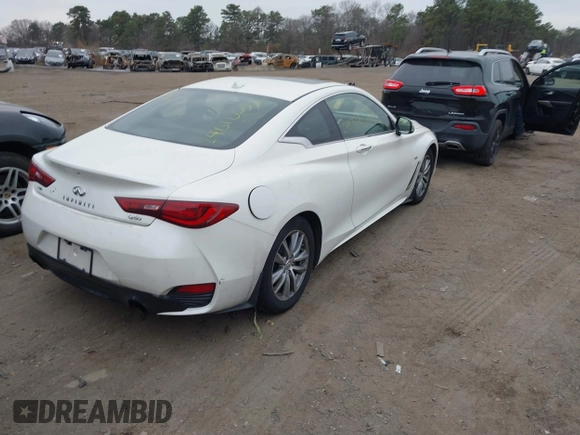 2018 Infiniti Q60 Luxe with VIN JN1EV7EL9JM392962, listed as a IAAI auction lot 41307185 with 58,280 mi miles and . Bid and sale history available at DreamBid. Image 4.
