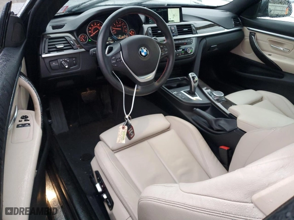 2017 BMW 4 Series 430i xDrive with VIN WBA4R9C55HK878457, listed as a Copart auction lot 43366465 with 43,906 mi miles and Salvage Title. Bid and sale history available at carsss.com. Image 8.