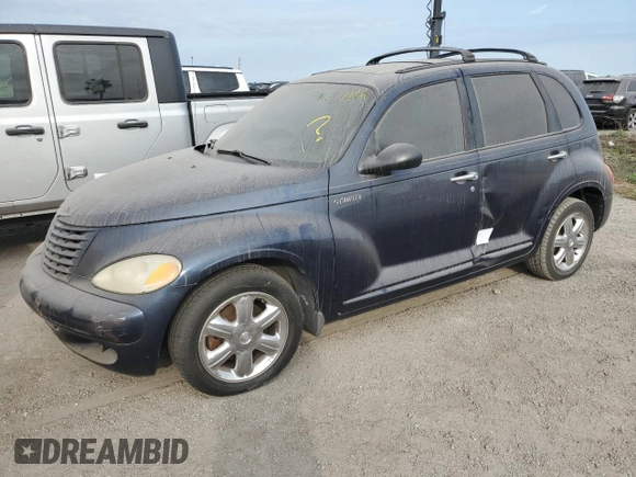 2003 Chrysler PT Cruiser Limited with VIN 3C8FY68B43T525676, listed as a Copart auction lot 76302814 with 0 mi miles and Salvage Title. Bid and sale history available at carsss.com. Image 1.