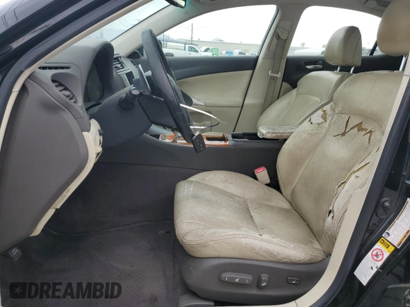 2009 Lexus IS 250 with VIN JTHBK262292089190, listed as a Copart auction lot 55884295 with 205,946 mi miles and Clean Title. Bid and sale history available at DreamBid. Image 7.