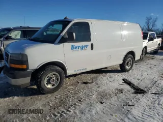 2020 GMC Savana Cargo Van with VIN 1GTW7AFG2L1255537, listed as a Copart auction lot 42337245 with 96,315 mi miles and Salvage Title. Bid and sale history available at carsss.com. Image 1.