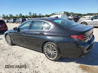 2023 BMW 5 Series 540i xDrive with VIN WBA73BJ03PCM49114, listed as a Copart auction lot 80693214 with 5,251 mi miles and Salvage Title. Bid and sale history available at carsss.com. Image 2.
