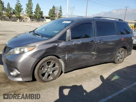 2012 Toyota Sienna SE with VIN 5TDXK3DC5CS226793, listed as a Copart auction lot 46848205 with 135,291 mi miles and Salvage title. Bid and sale history available at DreamBid. Image 1.