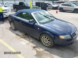 2004 Audi A4 3.0L with VIN WAUDT48H24K016945, listed as a IAAI auction lot 42697874 with 196,252 mi miles and . Bid and sale history available at DreamBid. Image 1.