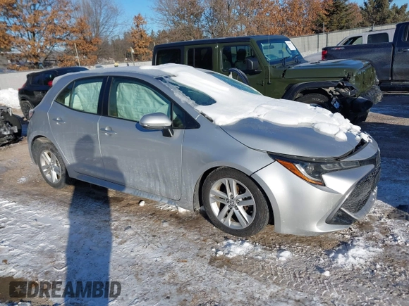 2019 Toyota Corolla Hatchback SE with VIN JTNK4RBE3K3029225, listed as a IAAI auction lot 41633479 with 90,172 mi miles. Bid and sale history available at carsss.com. Image 1.