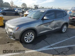 2017 BMW X3 sDrive28i with VIN 5UXWZ7C55H0T43879, listed as a Copart auction lot 43236315 with 161,205 mi miles and Salvage Title. Bid and sale history available at carsss.com. Image 1.