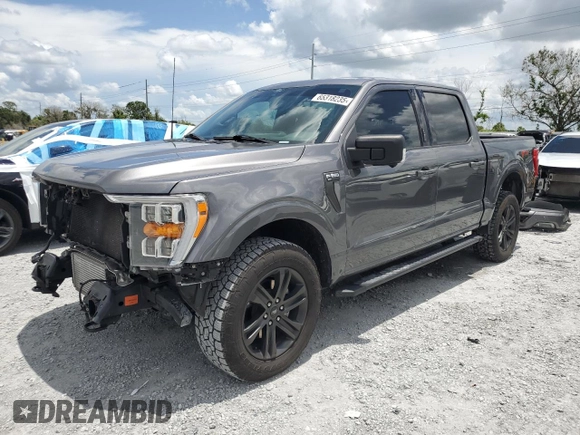 2021 Ford F-150 XL with VIN 1FTFW1E87MFC00633, listed as a Copart auction lot 65318235 with 91,264 mi miles and Salvage title. Bid and sale history available at DreamBid. Image 1.