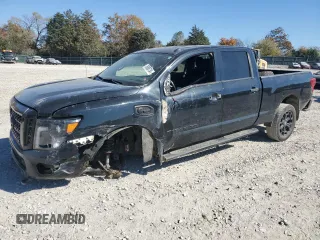 2019 Nissan Titan XD SV with VIN 1N6BA1F43KN513851, listed as a Copart auction lot 76808734 with 115,824 mi miles and Salvage Title. Bid and sale history available at carsss.com. Image 1.