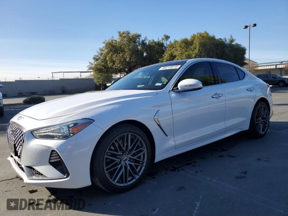 2019 Genesis G70 2.0T Advanced with VIN KMTG34LA1KU026797, listed as a Copart auction lot 89213515 with 29,777 mi miles and Salvage Title. Bid and sale history available at carsss.com. Image 1.