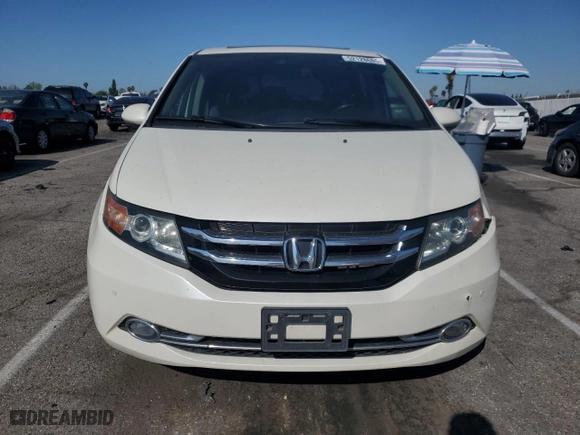 2015 Honda Odyssey Touring Elite with VIN 5FNRL5H97FB063296, listed as a Copart auction lot 52128685 with 120,416 mi miles and Salvage Title. Bid and sale history available at carsss.com. Image 5.