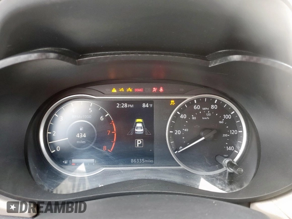 2021 Nissan Versa SV with VIN 3N1CN8EVXML859612, listed as a Copart auction lot 58491295 with 86,335 mi miles and Salvage title. Bid and sale history available at DreamBid. Image 9.