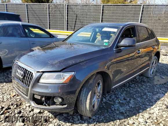 2016 Audi Q5 Premium Plus with VIN WA1L2AFP4GA033034, listed as a Copart auction lot 45002395 with 104,470 mi miles and Salvage Title. Bid and sale history available at carsss.com. Image 1.