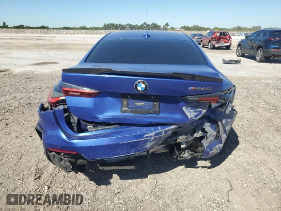 2021 BMW 4 Series M440i xDrive with VIN WBA13AR0XMCG16250, listed as a Copart auction lot 49556245 with 52,717 mi miles and Non Repairable. Bid and sale history available at DreamBid. Image 6.