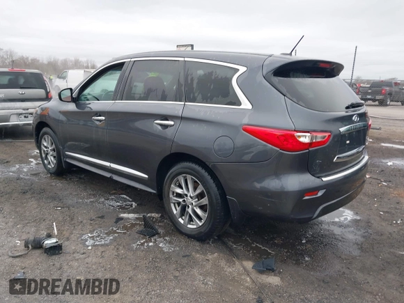 2013 Infiniti JX35 with VIN 5N1AL0MM8DC303486, listed as a IAAI auction lot 41516004 with 155,970 mi miles. Bid and sale history available at carsss.com. Image 3.