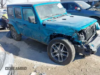2024 Jeep Wrangler Sport S with VIN 1C4RJXN60RW254747, listed as a IAAI auction lot 41428706 with 13,642 mi miles and . Bid and sale history available at DreamBid. Image 1.