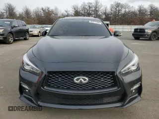2022 Infiniti Q50 Red Sport 400 with VIN JN1FV7DR1NM390364, listed as a Copart auction lot 80071284 with 12,730 mi miles and Non repairable. Bid and sale history available at DreamBid. Image 5.