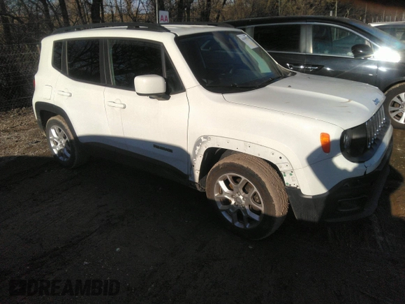 2018 Jeep Renegade Latitude with VIN ZACCJABB7JPG80778, listed as a IAAI auction lot 41619812 with 118,256 mi miles and . Bid and sale history available at DreamBid. Image 1.