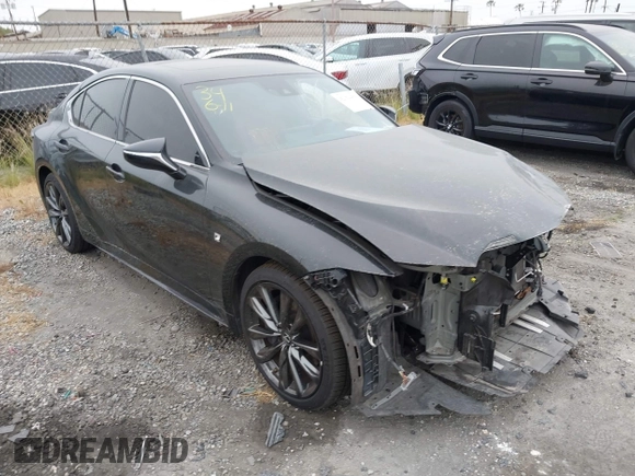 2022 Lexus IS 350 F Sport with VIN JTHGZ1B25N5049860, listed as a IAAI auction lot 42174458 with 35,384 mi miles and . Bid and sale history available at DreamBid. Image 1.