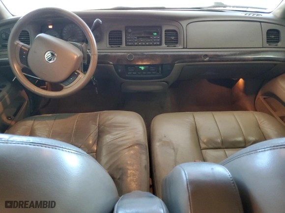 2005 Mercury Grand Marquis LS Premium with VIN 2MEFM75W25X626161, listed as a Copart auction lot 49497055 with 164,128 mi miles and Salvage Title. Bid and sale history available at carsss.com. Image 8.