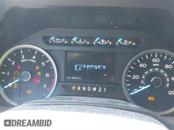 2016 Ford F-150 XL with VIN 1FTEW1CP9GKD19382, listed as a IAAI auction lot 41879550 with 241,480 mi miles and . Bid and sale history available at carsss.com. Image 7.