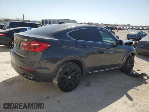 2018 BMW X6 xDrive35i with VIN 5UXKU2C51J0X49700, listed as a Copart auction lot 48802985 with 95,733 mi miles and Salvage Title. Bid and sale history available at carsss.com. Image 3.