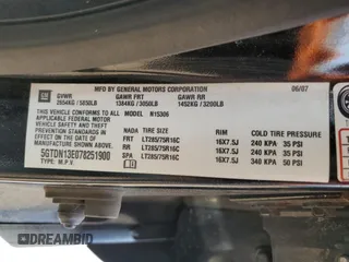2007 Hummer H3 SUV with VIN 5GTDN13E078251900, listed as a Copart auction lot 52527405 with 172,203 mi miles and Clean Title. Bid and sale history available at carsss.com. Image 13.