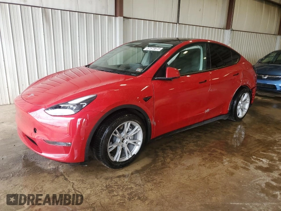 2023 Tesla Model Y Long Range z VIN 7SAYGAEE8PF701618, wystawiony jako Copart lot #57573875 z przebiegiem 39 463 mil mil oraz Szkoda całkowita • Salvage title. Historia ofert i sprzedaży dostępna na DreamBid. Obrazek 1.
