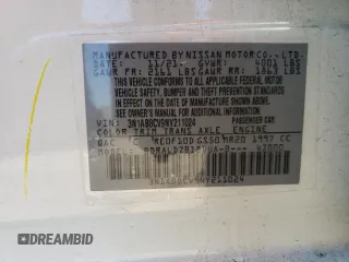 2022 Nissan Sentra SV with VIN 3N1AB8CV9NY211024, listed as a Copart auction lot 48975375 with 53,744 mi miles and Salvage Title. Bid and sale history available at carsss.com. Image 14.