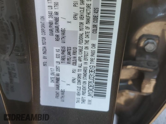 2018 Mazda CX-3 Sport with VIN JM1DKDB76J0313519, listed as a Copart auction lot 80766094 with 84,167 mi miles and Salvage Title. Bid and sale history available at DreamBid. Image 16.