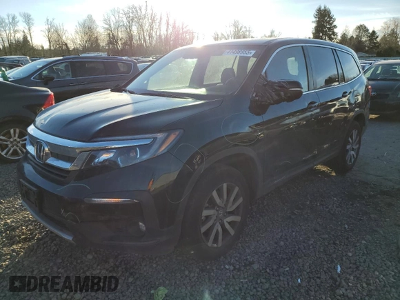 2022 Honda Pilot EX-L with VIN 5FNYF6H53NB093576, listed as a Copart auction lot 41498955 with 31,907 mi miles and Salvage Title. Bid and sale history available at carsss.com. Image 1.