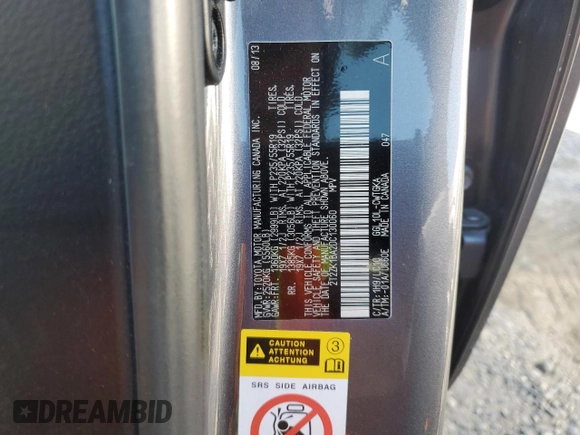 2013 Lexus RX 350 с VIN 2T2ZK1BA2DC130060, выставлен на аукционе Copart как лот 55861415 с пробегом 92 660 миль миль и Списание • Salvage title. История ставок и продаж доступна на DreamBid. Изображение 12.