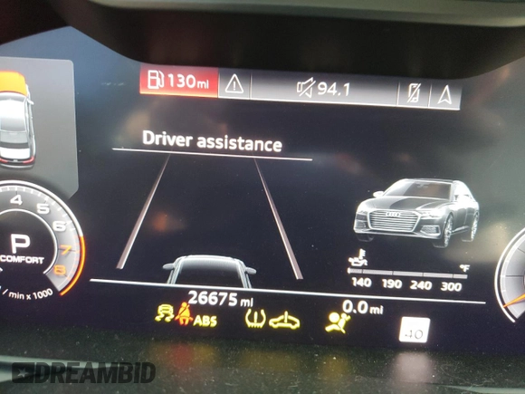 2019 Audi A6 Prestige with VIN WAUM2AF28KN053672, listed as a Copart auction lot 42277333 with 26,675 mi miles. Bid and sale history available at carsss.com. Image 9.