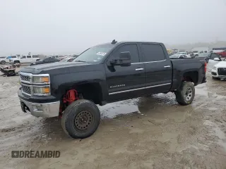 2015 Chevrolet Silverado 1500 LTZ with VIN 3GCUKSEJ9FG319961, listed as a Copart auction lot 43049275 with 0 mi miles and Salvage Title. Bid and sale history available at carsss.com. Image 1.
