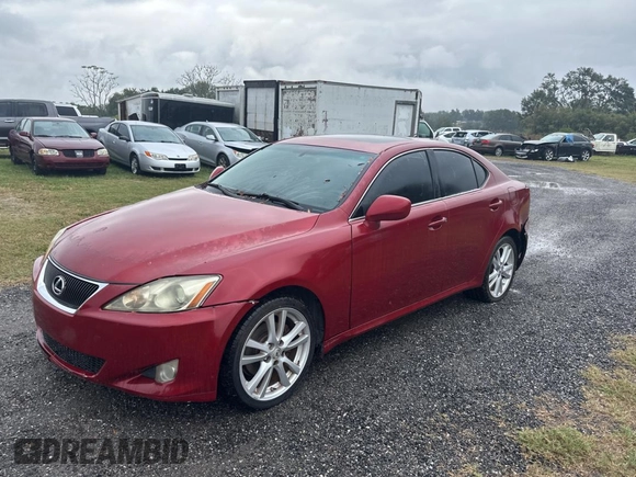2006 Lexus IS 250 with VIN JTHCK262762007289, listed as a Copart auction lot 82010954 with 106,668 mi miles and Clean Title. Bid and sale history available at DreamBid. Image 2.