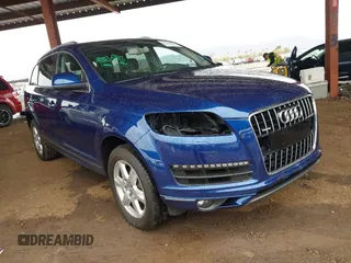 2015 Audi Q7 Premium Plus with VIN WA1LGAFE7FD010831, listed as a IAAI auction lot 41746007 with 106,796 mi miles and . Bid and sale history available at DreamBid. Image 1.