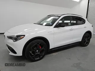 2024 Alfa Romeo Stelvio Veloce z VIN ZASPAKBN2R7D78123, wystawiony jako Copart lot #48062065 z przebiegiem 8269 mil mil oraz Tytuł czysty. Historia ofert i sprzedaży dostępna na DreamBid. Obrazek 1.