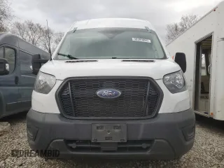 2023 Ford Transit Cargo with VIN 1FTBR1X86PKA91709, listed as a Copart auction lot 50389085 with 107,777 mi miles and Salvage title. Bid and sale history available at DreamBid. Image 5.