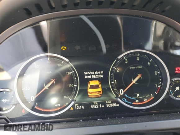 2015 BMW 7 Series 740Li xDrive with VIN WBAYF4C53FGS99173, listed as a Copart auction lot 64185443 with 80,230 mi miles and . Bid and sale history available at DreamBid. Image 9.