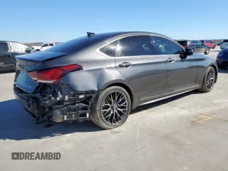 2018 Genesis G80 Sport with VIN KMHGN4JB5JU219162, listed as a Copart auction lot 46816185 with 58,056 mi miles and Salvage Title. Bid and sale history available at DreamBid. Image 3.