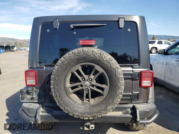 2017 Jeep Wrangler Unlimited Sahara with VIN 1C4BJWEG7HL618442, listed as a Copart auction lot 44628985 with 66,582 mi miles and Salvage Title. Bid and sale history available at carsss.com. Image 6.