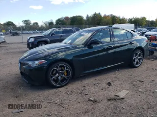 2020 Alfa Romeo Giulia Ti with VIN ZARFANBN7L7630175, listed as a Copart auction lot 75011584 with 0 mi miles and Salvage Title. Bid and sale history available at carsss.com. Image 1.
