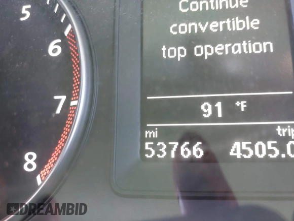 2013 Volkswagen Eos Komfort with VIN WVWBW8AH9DV008763, listed as a IAAI auction lot 41893700 with 53,766 mi miles and . Bid and sale history available at DreamBid. Image 15.