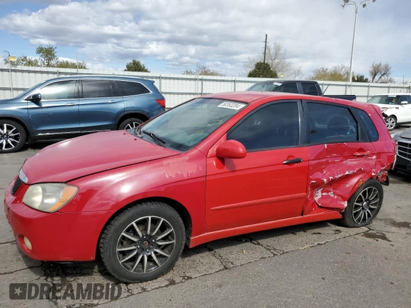 2005 Kia Spectra with VIN KNAFE161455072263, listed as a Copart auction lot 50353204 with 179,957 mi miles and Salvage Title. Bid and sale history available at DreamBid. Image 1.